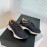 Dymonlatry Leather Nylon Thick Soled Sports Shoes For Women Black