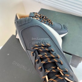 Dymonlatry Leather Nylon Thick Soled Sports Shoes For Women Black