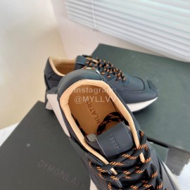 Dymonlatry Leather Nylon Thick Soled Sports Shoes For Women Black