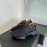 Dymonlatry Leather Nylon Thick Soled Sports Shoes Black For Women