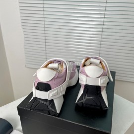 Dymonlatry Cowhide Nylon Thick Soled Sports Shoes For Women Purple