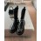 Dymonlatry Leather Thick Bottom Short Boots For Women Black