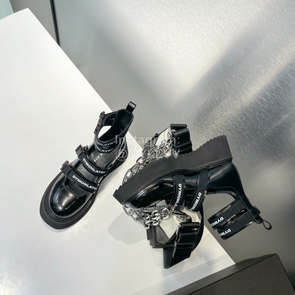 Dymonlatry Summer Leather Cool Boots For Women Black