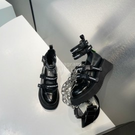 Dymonlatry Summer Leather Cool Boots For Women Black