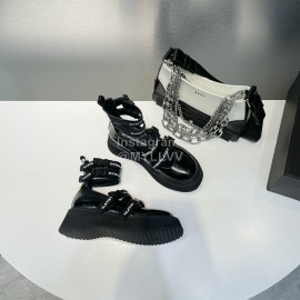 Dymonlatry Summer Leather Cool Boots For Women Black