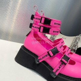 Dymonlatry Summer Leather Cool Boots For Women Rose Red