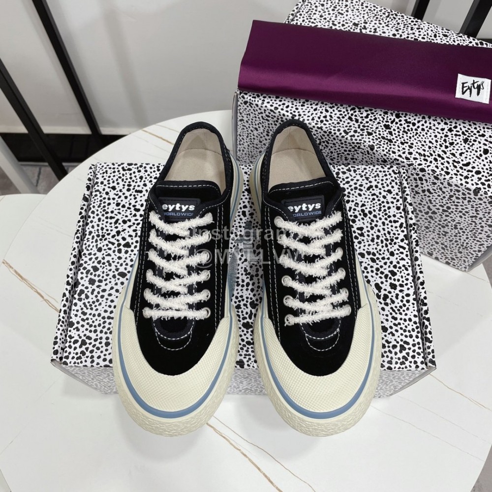 Eytys Odessa Vintage Canvas Shoes For Women Black