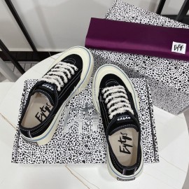 Eytys Odessa Vintage Canvas Shoes For Women Black