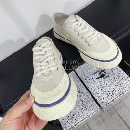 Eytys Odessa Vintage Canvas Shoes For Women Light Gray