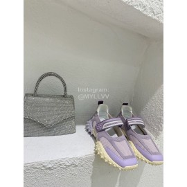 Eytys Fashion Mesh Cowhide Latex Shoes For Women Purple