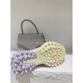 Eytys Fashion Mesh Cowhide Latex Shoes For Women Purple