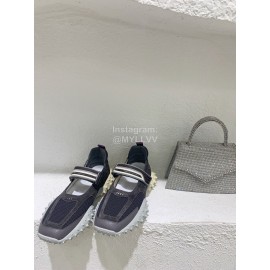 Eytys Fashion Mesh Cowhide Latex Shoes For Women Black