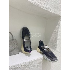 Eytys Fashion Mesh Cowhide Latex Shoes For Women Black