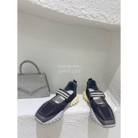 Eytys Fashion Mesh Cowhide Latex Shoes For Women Black