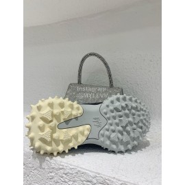 Eytys Fashion Mesh Cowhide Latex Shoes For Women Black