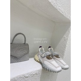 Eytys Fashion Mesh Cowhide Latex Shoes For Women Gray