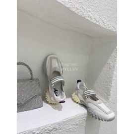 Eytys Fashion Mesh Cowhide Latex Shoes For Women Gray