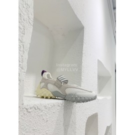 Eytys Fashion Mesh Cowhide Latex Shoes For Women Gray