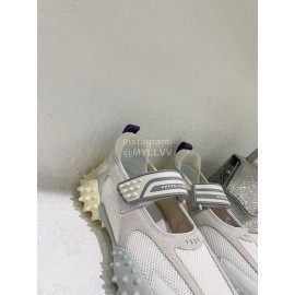 Eytys Fashion Mesh Cowhide Latex Shoes For Women Gray