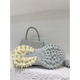 Eytys Fashion Mesh Cowhide Latex Shoes For Women Gray