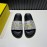 Fendi Printed Calf Leather Slippers For Men White