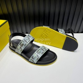 Fendi Printed Calf Leather Scandals For Men Green