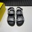 Fendi Printed Calf Leather Scandals For Men Black