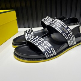 Fendi Printed Calf Leather Scandals For Men Black