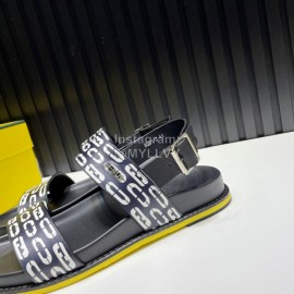 Fendi Printed Calf Leather Scandals For Men Black