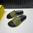 Fendi Printed Calf Leather Slippers For Men Yellow