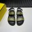 Fendi Printed Calf Leather Scandals For Men Yellow