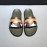 Fendi Fashion Printed Calf Leather Slippers For Men Green