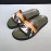 Fendi Fashion Printed Calf Leather Slippers For Men Green