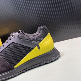 Fendi Mesh Leather Sneakers With Bag Bugs Eyes For Men Black