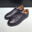 Fendi Leather Organza Lace Up Casual Sneakers For Men Black