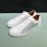 Fendi Leather Organza Lace Up Casual Sneakers For Men White