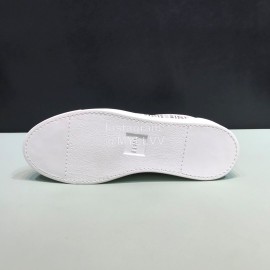 Fendi Leather Organza Lace Up Casual Sneakers For Men White