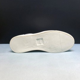 Fendi Leather Lace Up Casual Sneakers For Men White