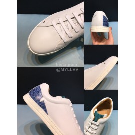 Fendi Leather Lace Up Casual Sneakers For Men White