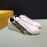 Fendi Printed Leather Lace Up Casual Sneakers For Men Yellow
