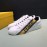 Fendi Printed Leather Lace Up Casual Sneakers For Men Yellow