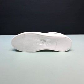 Fendi Embroidered Calf Leather Casual Sneakers For Men White