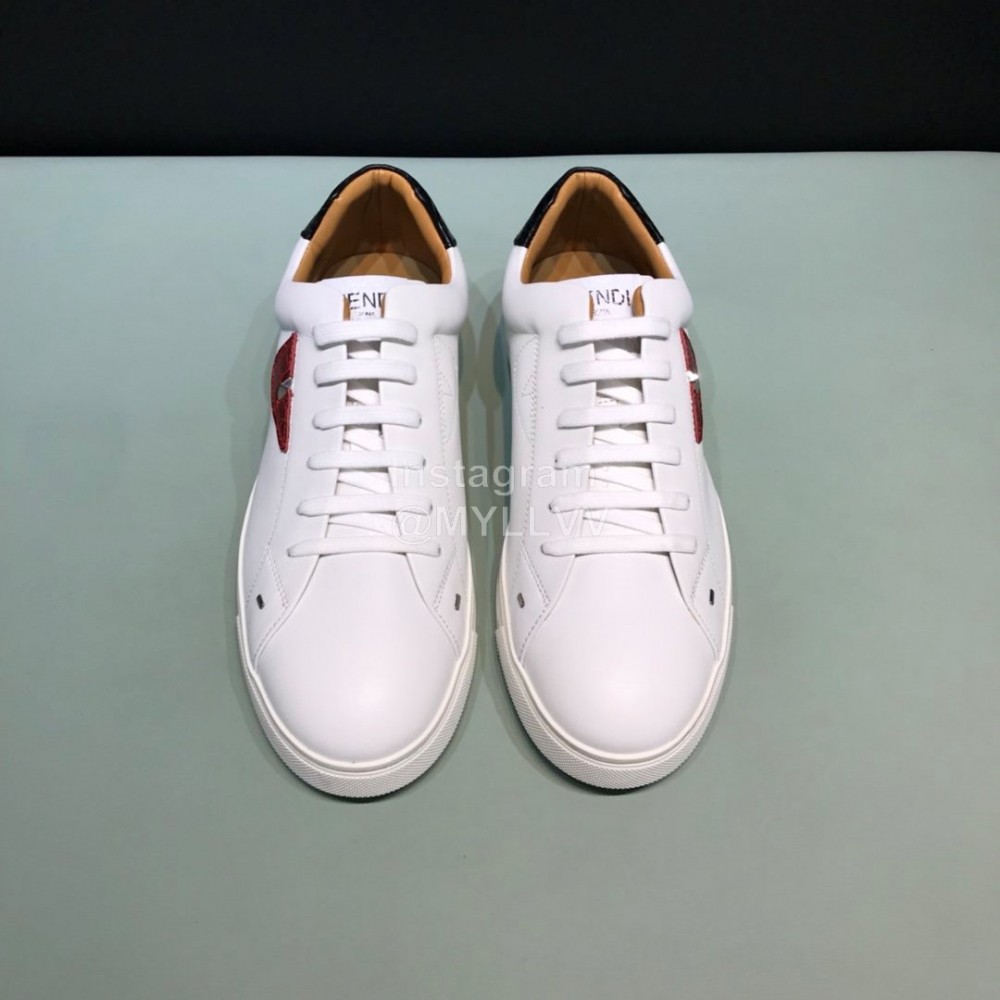 Fendi Fashion Leather Lace Up Casual Sneakers For Men 