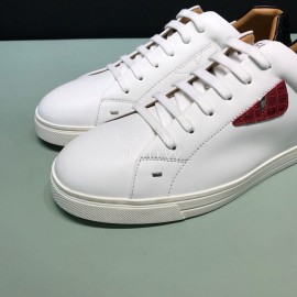 Fendi Fashion Leather Lace Up Casual Sneakers For Men 