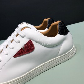 Fendi Fashion Leather Lace Up Casual Sneakers For Men 