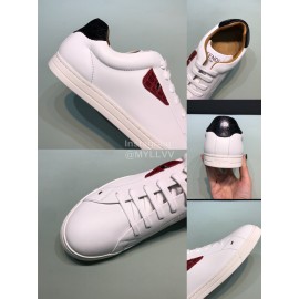 Fendi Fashion Leather Lace Up Casual Sneakers For Men 