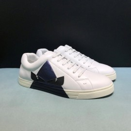 Fendi Summer Leather Casual Sneakers With Bag Bugs Eyes For Men Navy