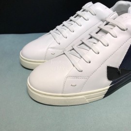 Fendi Summer Leather Casual Sneakers With Bag Bugs Eyes For Men Navy