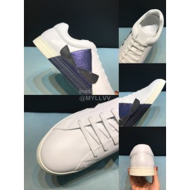 Fendi Summer Leather Casual Sneakers With Bag Bugs Eyes For Men Navy