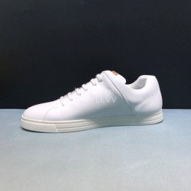 Fendi Embossed Leather Casual Sneakers For Men Brown